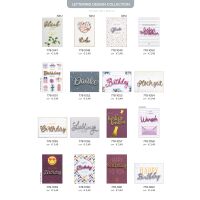 Lettering-Sortiment - 192 Glückwunschkarten mit Umschlägen - 64 Dekore - 4 Kartenformate - Bundle UVP: € 670,08