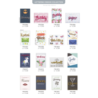 Lettering-Sortiment - 192 Glückwunschkarten mit Umschlägen - 64 Dekore - 4 Kartenformate - Bundle UVP: € 670,08