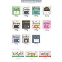 Lettering-Sortiment - 192 Glückwunschkarten mit Umschlägen - 64 Dekore - 4 Kartenformate - Bundle UVP: € 670,08