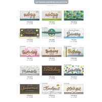 Lettering-Sortiment - 192 Glückwunschkarten mit Umschlägen - 64 Dekore - 4 Kartenformate - Bundle UVP: € 670,08