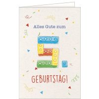 5. Geburtstag - Glückwunschkarte mit Umschlag - Lego...
