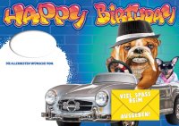 Geburtstag - Geldkarte - Flashlight - Soundkarte Musikkarte mit Umschlag A5 Format - HipHop dogs