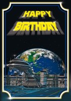 Kindergeburtstag - Great Cards - Soundkarte und Lichtkarte A4-Format - Weltraum Star Wars