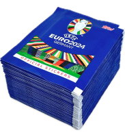 Topps Euro 2024 Sticker - Fußball EM UEFA 2024 in Deutschland Sammelbilder - 6 Sticker in der Tüte