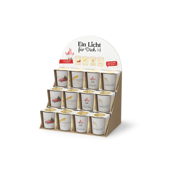 Weihnachten Teelichter Licht für Dich Paket 4 Motive a 6 Stück LoveXmas Display La Vida Bundle-UVP € 94,80