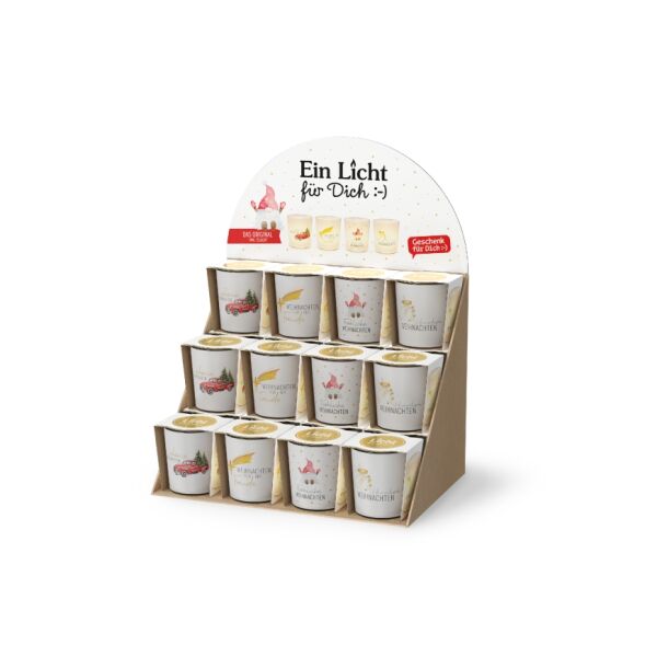 Weihnachten Teelichter Licht für Dich Paket 4 Motive a 6 Stück LoveXmas Display La Vida Bundle-UVP € 94,80
