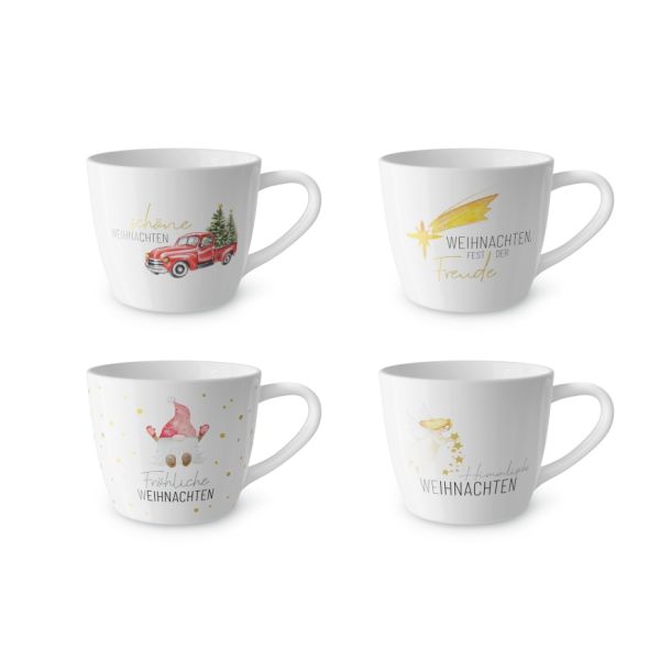 Weihnachten Maxibecher Set 4 Motive a 3 Stück LoveXmas Bundle-UVP € 119,40 Geschenke für Dich Kaffeebecher mit Botschaft La Vida