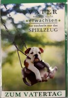 Vatertag  Karte mit Umschlag - Hund Schaukel - Väter...