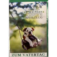 Vatertag Karte mit Umschlag Hund Schaukel Väter...