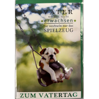 Vatertag Karte mit Umschlag Hund Schaukel Väter...