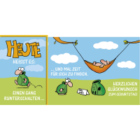 Geburtstag Humor   Glückwunschkarte mit Umschlag Zeit für Sich finden Herzlichen Glückwunsch