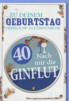 40. Geburtstag – Humor - Bierdeckel - Karte mit...