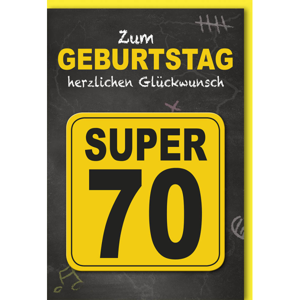 70. Geburtstag Humor Bierdeckel Karte mit Umschlag