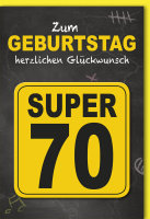 70. Geburtstag – Humor - Bierdeckel - Karte mit...