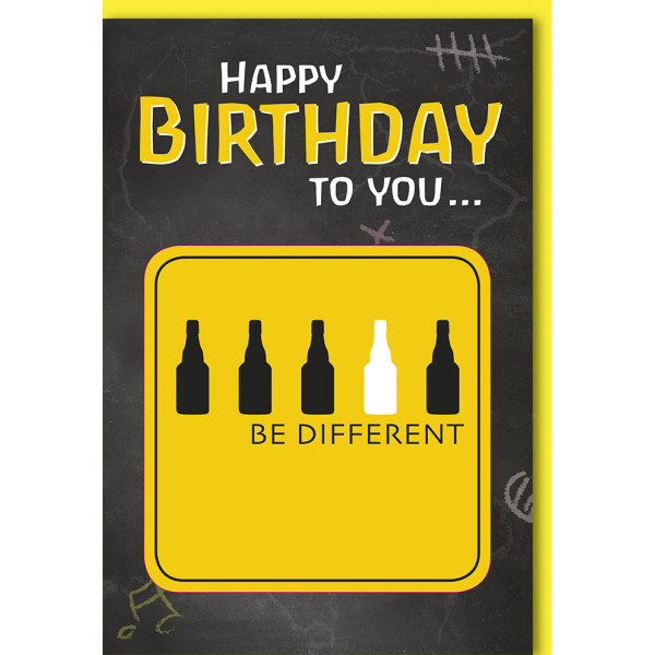 Geburtstag Glückwunschkarte mit Umschlag Be Different Happy Birthday