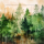 Herbst Servietten Cocktail 25x25 cm 3-lagig 20 Servietten Evergreen trees Waldlandschaft