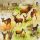 Servietten Lunch 33x33 cm 3-lagig 20 Servietten Collage of deers Hirsche Rehe