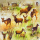 Servietten Lunch 33x33 cm 3-lagig 20 Servietten Collage of deers Hirsche Rehe