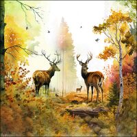 Servietten Lunch 33x33 cm 3-lagig 20 Servietten Autumn...