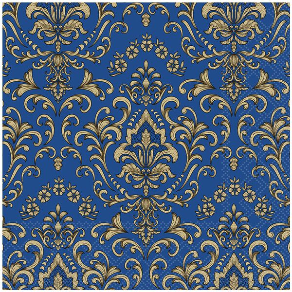 A Servietten 33x33 cm 3-lagig 20 Servietten Baroque ornament blue