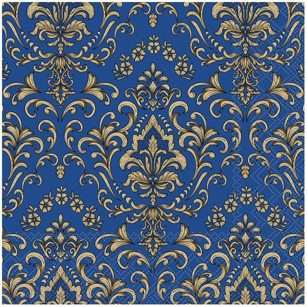A Servietten 33x33 cm 3-lagig 20 Servietten Baroque ornament blue