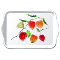 A Tray Melamine Tablett 13x21 cm Lampion flower