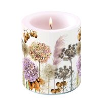 A-2026 Kerze medium Ø 10 cm x 10 cm Dried flowers