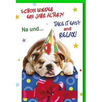 Geburtstag Glückwunschkarte mit Umschlag Mops Ein...