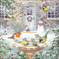Weihnachten Cocktail Servietten 25x25 cm 3-lagig 20...