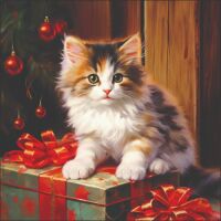 Weihnachten Cocktail Servietten 25x25 cm 3-lagig 20...