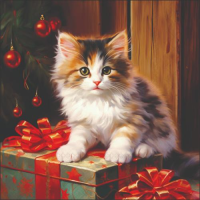 Weihnachten Cocktail Servietten 25x25 cm 3-lagig 20...