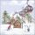 Weihnachten Cocktail Servietten 25x25 cm 3-lagig 20 Servietten Ski hut