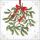 Weihnachten Cocktail Servietten 25x25 cm 3-lagig 20 Servietten Mistletoe with bow white
