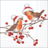 Weihnachten Cocktail Servietten 25x25 cm 3-lagig 20...