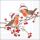 Weihnachten Cocktail Servietten 25x25 cm 3-lagig 20 Servietten Christmas robins white Rotkehlchen mit Weihnachtsmütze