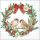 Weihnachten Cocktail Servietten 25x25 cm 3-lagig 20 Servietten Sparrows in wreath