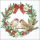 Weihnachten Cocktail Servietten 25x25 cm 3-lagig 20 Servietten Sparrows in wreath