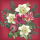 Weihnachten Cocktail Servietten 25x25 cm 3-lagig 20 Servietten Azalea and helleborus red