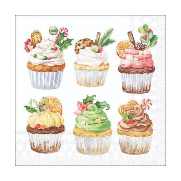Weihnachten Cocktail Servietten 25x25 cm 3-lagig 20 Servietten Sweet Christmas white