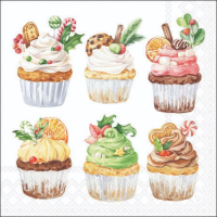 Weihnachten Cocktail Servietten 25x25 cm 3-lagig 20...