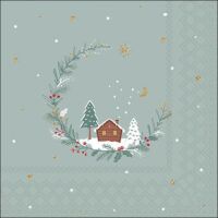 Weihnachten Cocktail Servietten 25x25 cm 3-lagig 20...