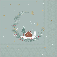 Weihnachten Cocktail Servietten 25x25 cm 3-lagig 20...