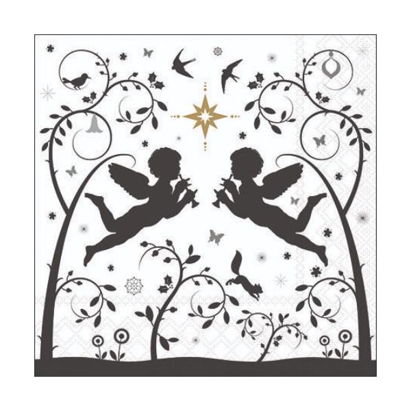 Weihnachten Cocktail Servietten 25x25 cm 3-lagig 20 Servietten Flying angels
