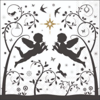 Weihnachten Cocktail Servietten 25x25 cm 3-lagig 20...