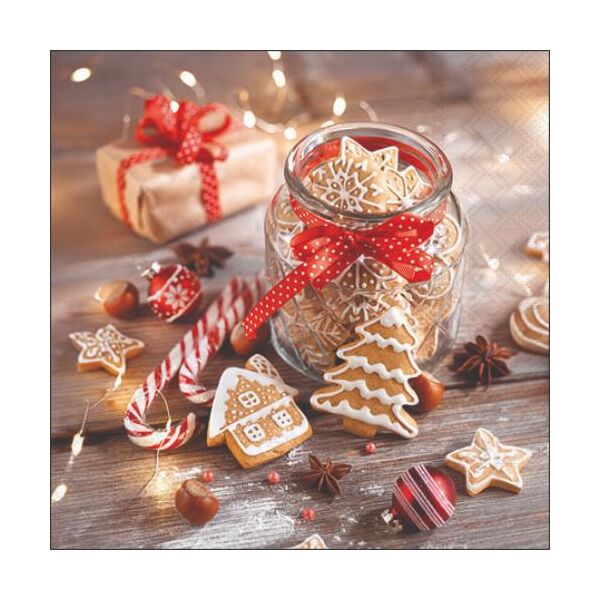 Weihnachten Cocktail Servietten 25x25 cm 3-lagig 20 Servietten Christmas cookies jar