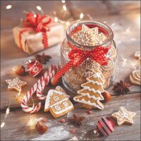 Weihnachten Cocktail Servietten 25x25 cm 3-lagig 20...