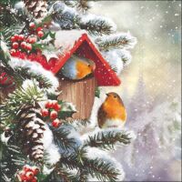 Weihnachten Cocktail Servietten 25x25 cm 3-lagig 20...