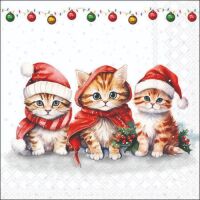 Weihnachten Cocktail Servietten 25x25 cm 3-lagig 20...