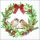 Weihnachten Servietten 33x33 cm 3-lagig 20 Servietten Sparrows in wreath