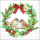 Weihnachten Servietten 33x33 cm 3-lagig 20 Servietten Sparrows in wreath